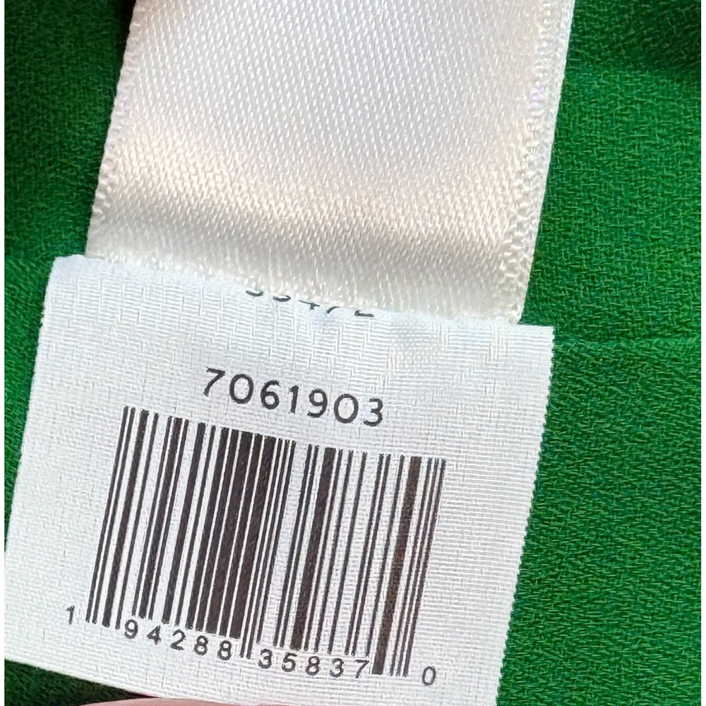 CeCe Green Puff‎ Sleeve Tiered Short Dress Size Large Lined Crepe Textured NWI - Picture 14 of 16